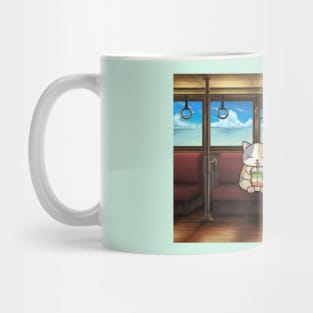 Cats on Sea Train Mug